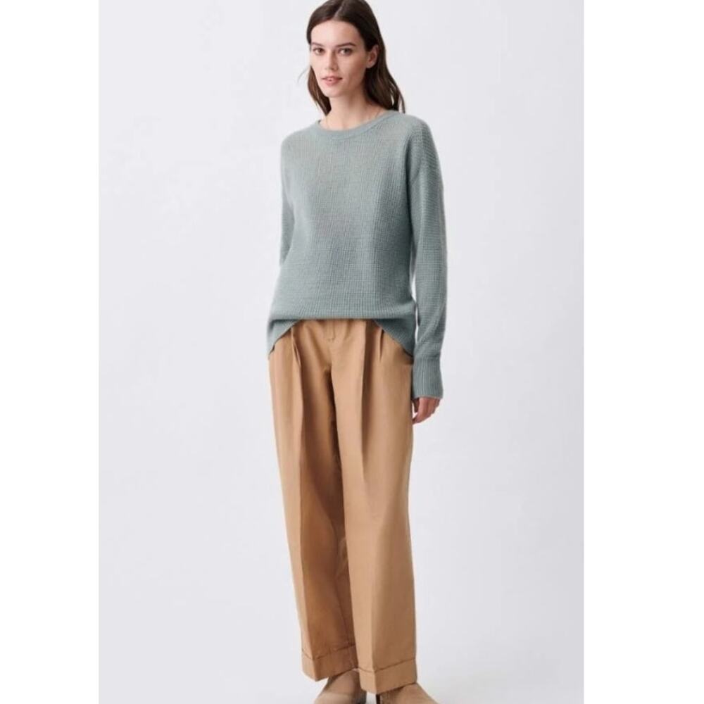 WHITE + WARREN Cashmere Waffle Knit Sweater S
